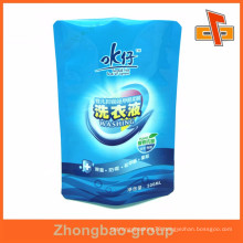 Stand up custom printed heat seal plastic liquid bag security baby laundry detergent bag